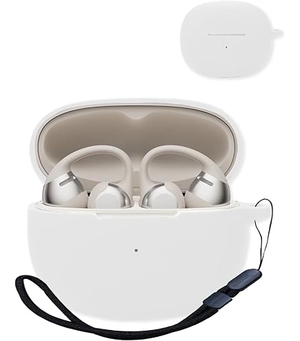 SHOKZ OpenDots One Protective Case Cover With Carabiner - Shockproof Silicone Cover For Open Ear Earbuds