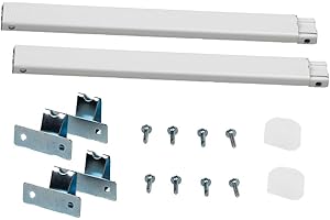 TWO Castellanos FLAT SASH RODS for Top & Bottom Doors & Sidelights, White (8" to 12")