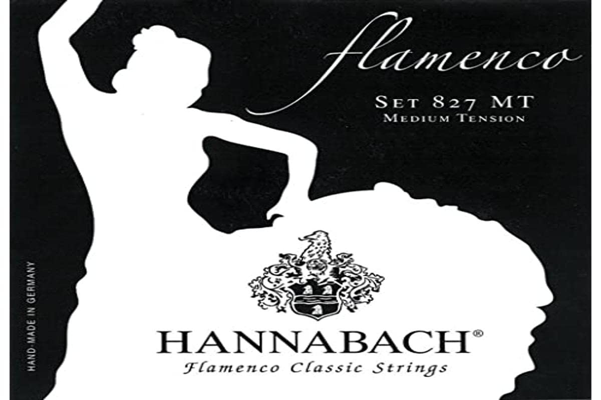 Hannabach classical guitar strings Flamenco Series 827 Medium Tension set of 3 treble strings Made in Germany - 8278MT