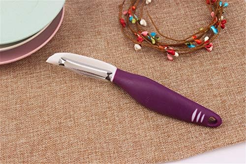 Peelers,Multifunctional Curved Grater Knife Stainless Steel Paring Knife Vegetable Peeled Kitchen Gadget, Purple