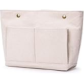 YONBEN Cosmetic Bags - Bag Organizer Insert with Purse Dividers - Inside Purse Organizer for Easy Storage -Lightweight and Convenient (S, Beige)