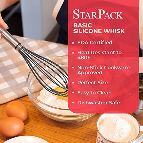 StarPack Basics Silicone Whisks for Cooking Whisk Silicone Material
