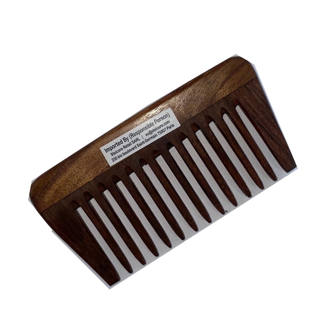 SVATV Handcrafted Rosewood Comb for Detangling Hair Comb For Thick, Curly And Wavy Hair, Non-Static and Eco-friendly Made in India S-1