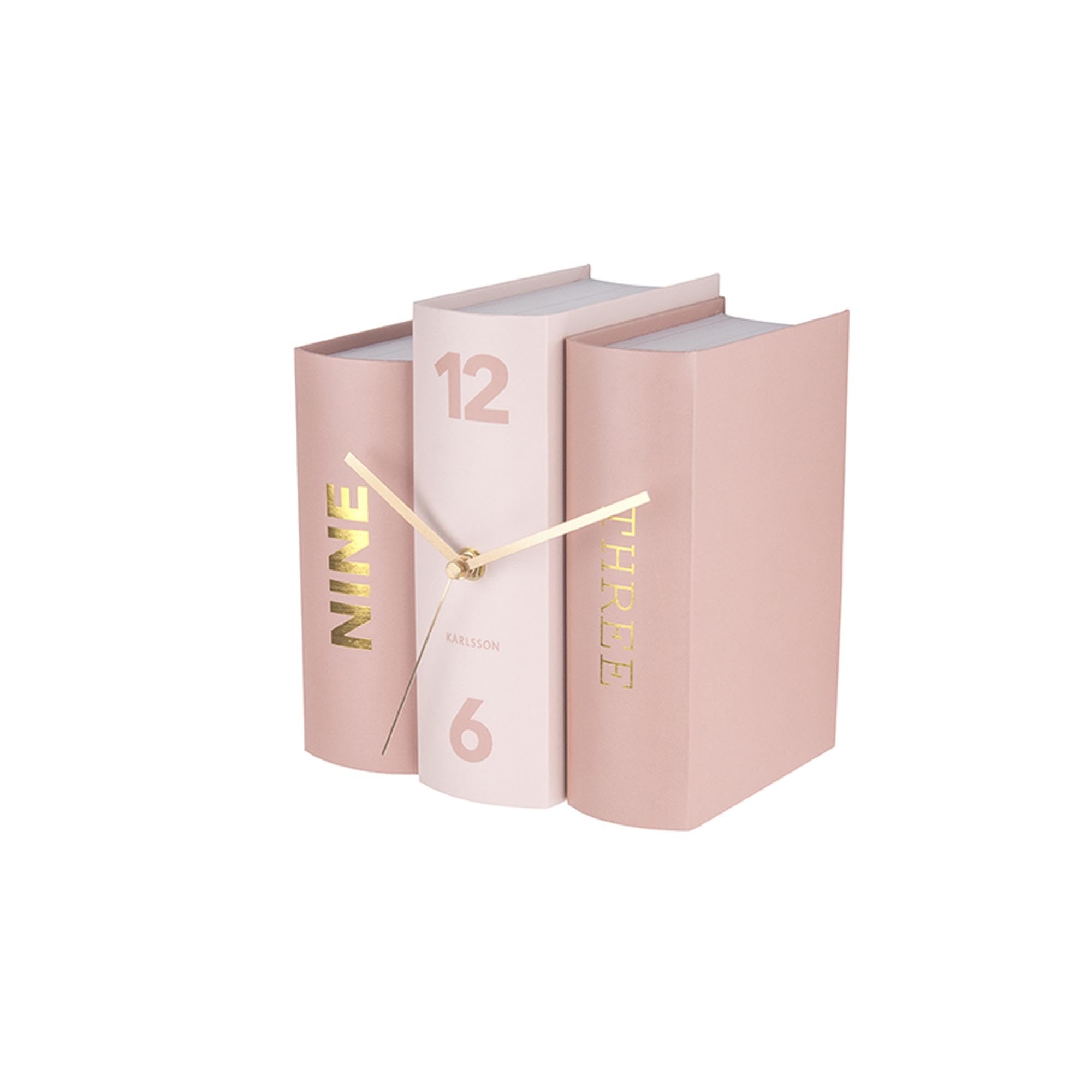 Karlsson Book Clock, Table Clock, Paper, Pink, One Size KA5730 โ image 1