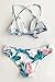 Seaselfie Women's Leaves Two Piece Swimsuit Hawaii Tropical-themed Sexy Bikini Medium
