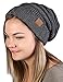 Funky Junque Oversized Slouchy Beanie - Grey (Metallic)