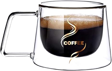 Amazon Co Jp Qd Sgmp コーヒーカップ 二重ガラス ガラスコップ セット おしゃれ 耐熱ガラス ダブルウォールグラス カップセット 割れにくい スプーン付き ホーム キッチン