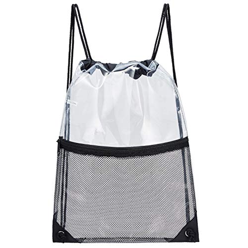 Clear Drawstring Bag, Bulk Bags Cinch Sacks Backpack Pull String Bags