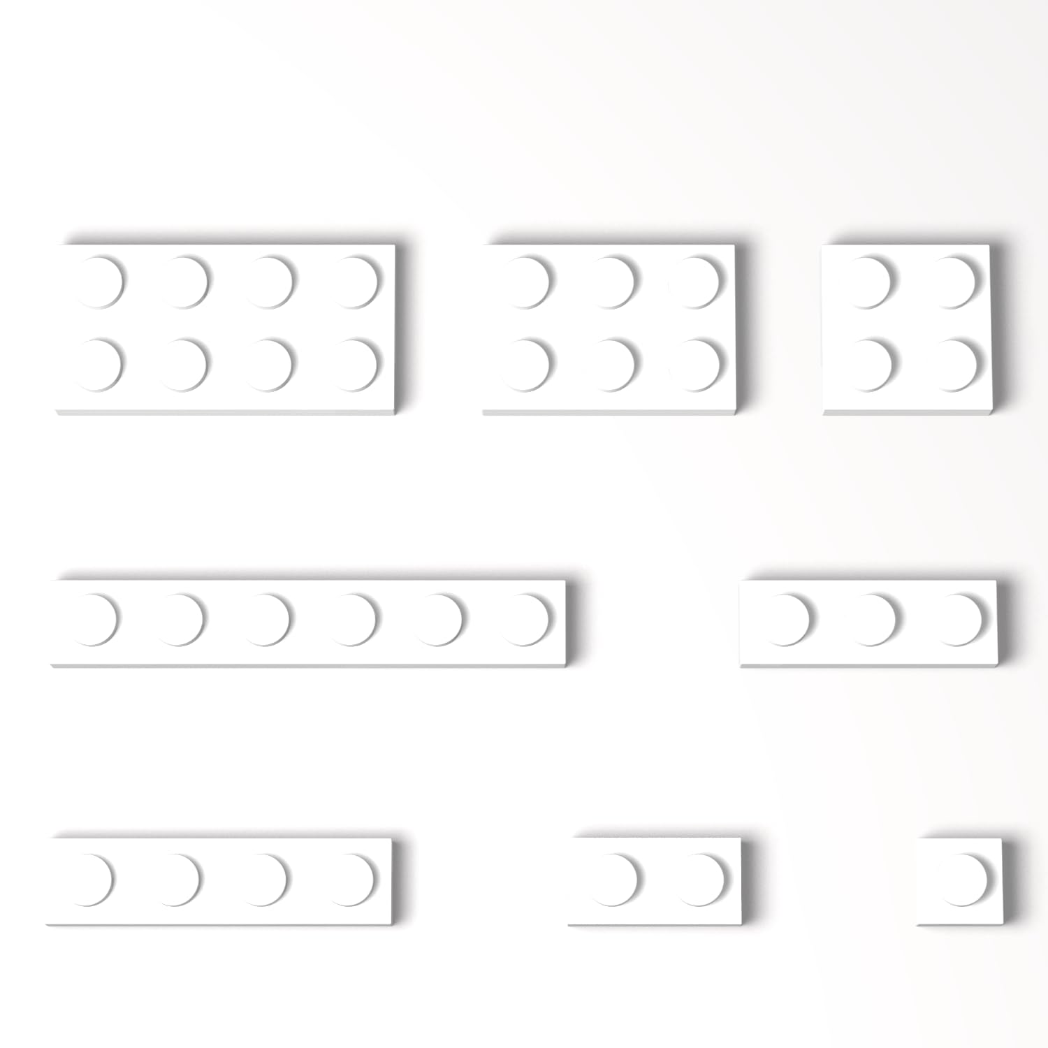 Photo 1 of 100 Pieces Classic Building Plate Assortment Pack, 8 Sizes Small Baseplates Multipacks, Compatible with Lego Parts and Pieces, Small Plate for Building(Color:White)