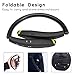 [Newest Design] Foldable Bluetooth Headset,Pkman™ Upgrade Wireless Neckband Bluetooth Headphones with Retractable Earbud, Foldable Design,Sports Stereo In-ear Earbuds for iPhone and Android