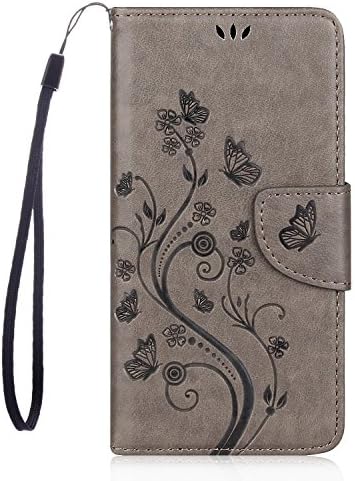 Huawei Honor 6X Case,Shanphone Side Wallet Magnetic Closure Style PU Leather Case for Huawei Honor 6X ,Gray