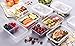 1 Compartment Glass Meal Prep Containers (4 Pack, 28 oz) - Glass Food Storage Containers with Lids, Glass Lunch Box, Glass Bento Box Lunch Containers, Portion Control, Airtight