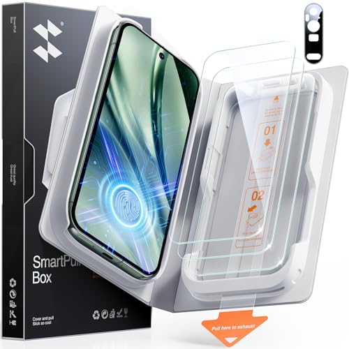 SMARTDEVIL Screen Protector for Google Pixel 8 Pro XL (3 Pack) + Camera Lens Protector, HD Tempered Glass, Fingerprint Unlock Friendly, 9H Military-Grade Protection, Scratch & Drop Resistant