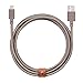 Native Union BELT Cable XL - 10ft Ultra-Strong Reinforced [MFi Certified] Durable Lightning to USB Charging Cable with Leather Strap compatible with iPhone/iPad (Taupe)