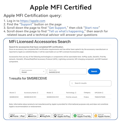 Smart Air Tracker Tag, Compatible with Apple Where Is (iOS Only), Bluetooth Find Items for Keys, Luggage, Wallets, Bags, Backpacks, Replaceable Battery (4 Black)