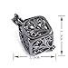 Yumei Jewelry Gun Black Aromatherapy Diffuser Pendant Cubic Brass Fligree Cage Locket Charms,Pack of 10