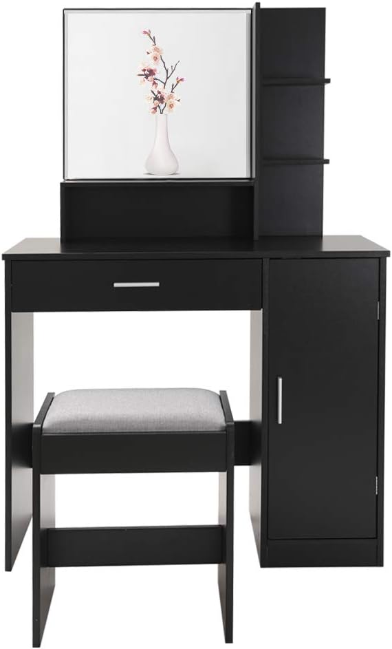 black dressing table without mirror