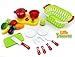 Little Treasures Cutting Fruit Vegetables Pretend Play Children Kid Educational Stovetop Cooking Toy with kitchen Utensils