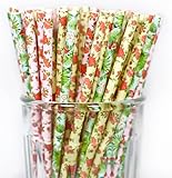 Long lasting assorted biodegradable Paper Straws 150 Count (Combo 2)