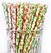 Long lasting assorted biodegradable Paper Straws 150 Count (Combo 2)