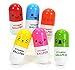 6 Pcs Cute Smiling Face Mini Retractable Pill Ball Point Pen Novelty Stationery Telescopic Vitamin Capsule Ballpen Office School Supplies