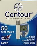 Bayer Ascensia Contour 50 Blood Glucose Test Strips  , 100 Test Strips Boxes (Pack of 2)