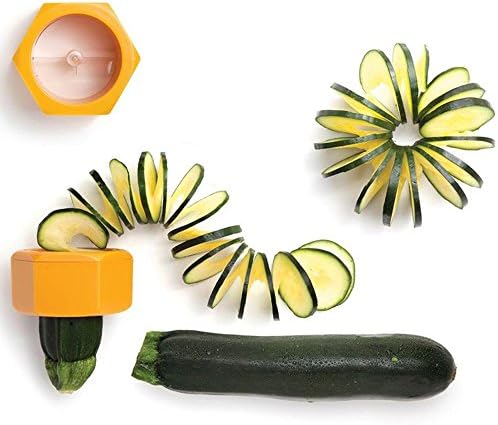 Trrut 2 pcs Creative Spiral Cutting, Cucumber Connection, Slicing Machine, Cooking Knife, Thick And Thin Kitchen Tool