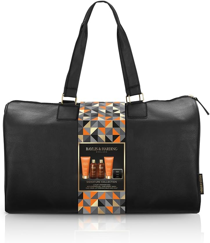 Baylis & Harding Men's Luxury Travel Bag Gift Set Black Pepper Ginseng Vegan