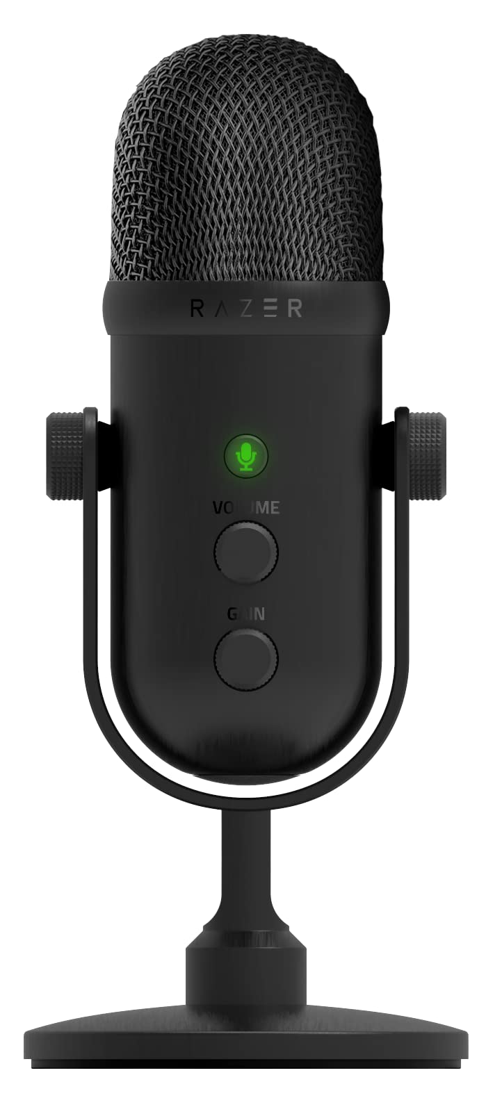 Razer Seiren V2 Pro 30mm ダイナミック USB マイク ノイズをシャットアウトする ハイパスフィルター搭載 アナログゲインリミッター マイクモニタリング 音量/ゲイン/ミュートボタン本体配置 内蔵型ショックアブソーバー/マイクウィンドジャマー搭載 【日本正規代理店保証品】 RZ19-04040100-R3M1商品画像