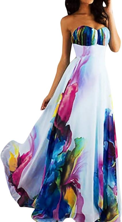 long strapless sundress
