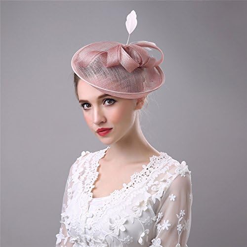 Fascinator Pink Cambric &amp; Feather Headpieces Headdress Accessories for Wedding or Party, Bride Dress or Bridal Shower Party
