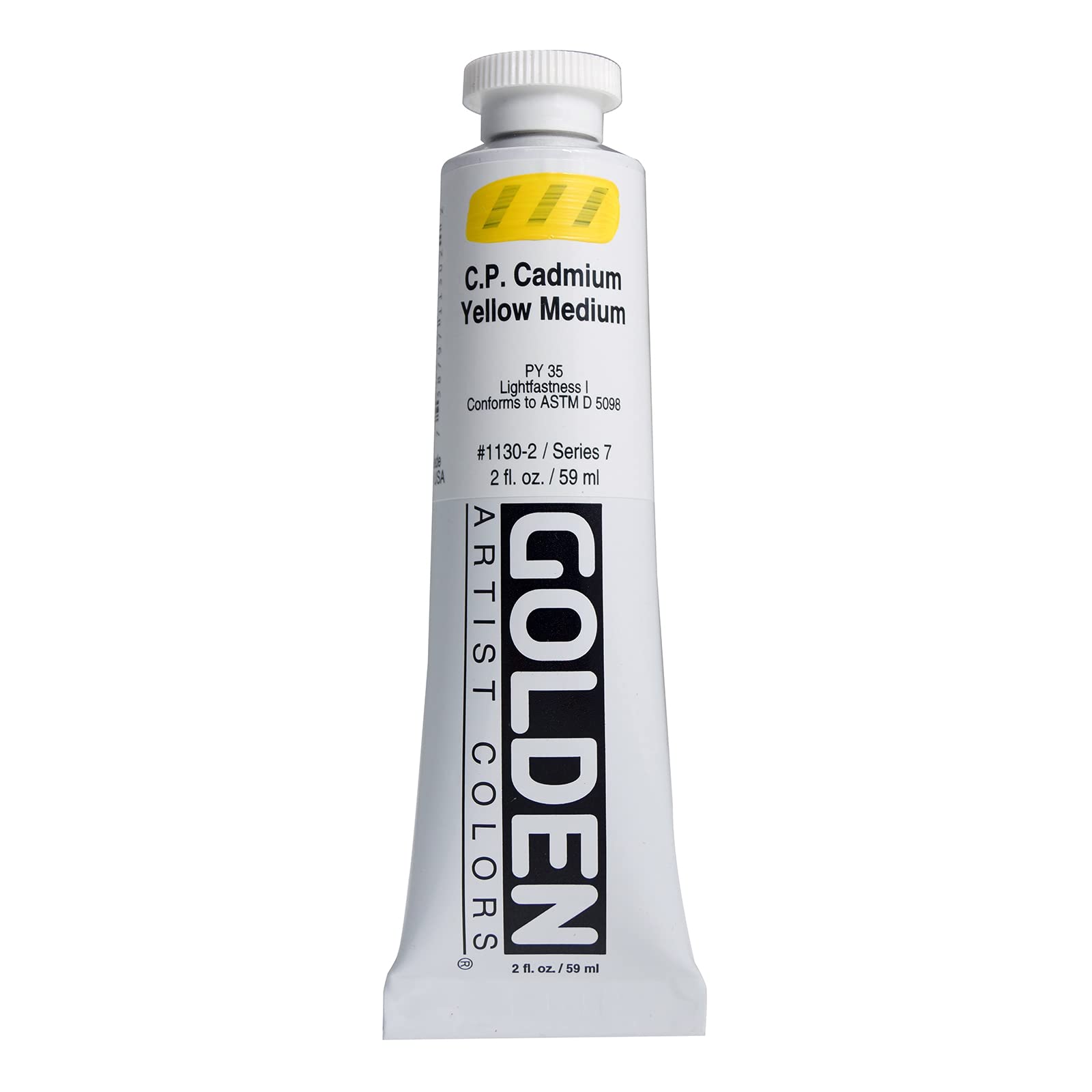 Golden Heavy Body Acrylic Colour 60ml Tubes CP Cadmium Yellow Medium