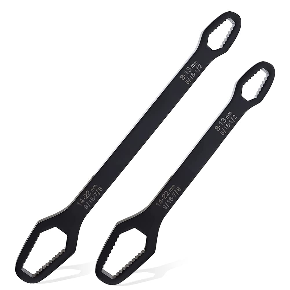 Photo 1 of Saipe 2pcs Multifunctional Wrench Set Self Adjustable Wrench Universal Double Ended Wrench for 8mm-22mm Nuts, 220mm and 260mm Total Length