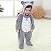 TONWHAR Unisex-Baby Animal Onesie Costume Cartoon Animal Outfit Homewear Kids' One-Piece Rompers(3-6 Months, Gray Cat)