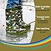 ZOOGS Children's Rubber Rain Boots, Little Kids & Toddler, Boys & Girls Patterns, Green (Camouflage)