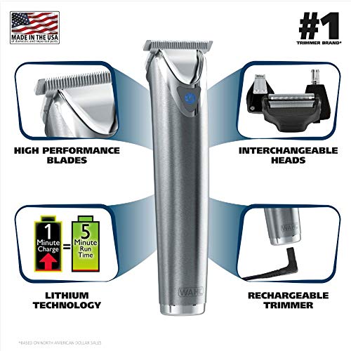 wahl stainless steel lithium ion 2.0 slate beard trimmer