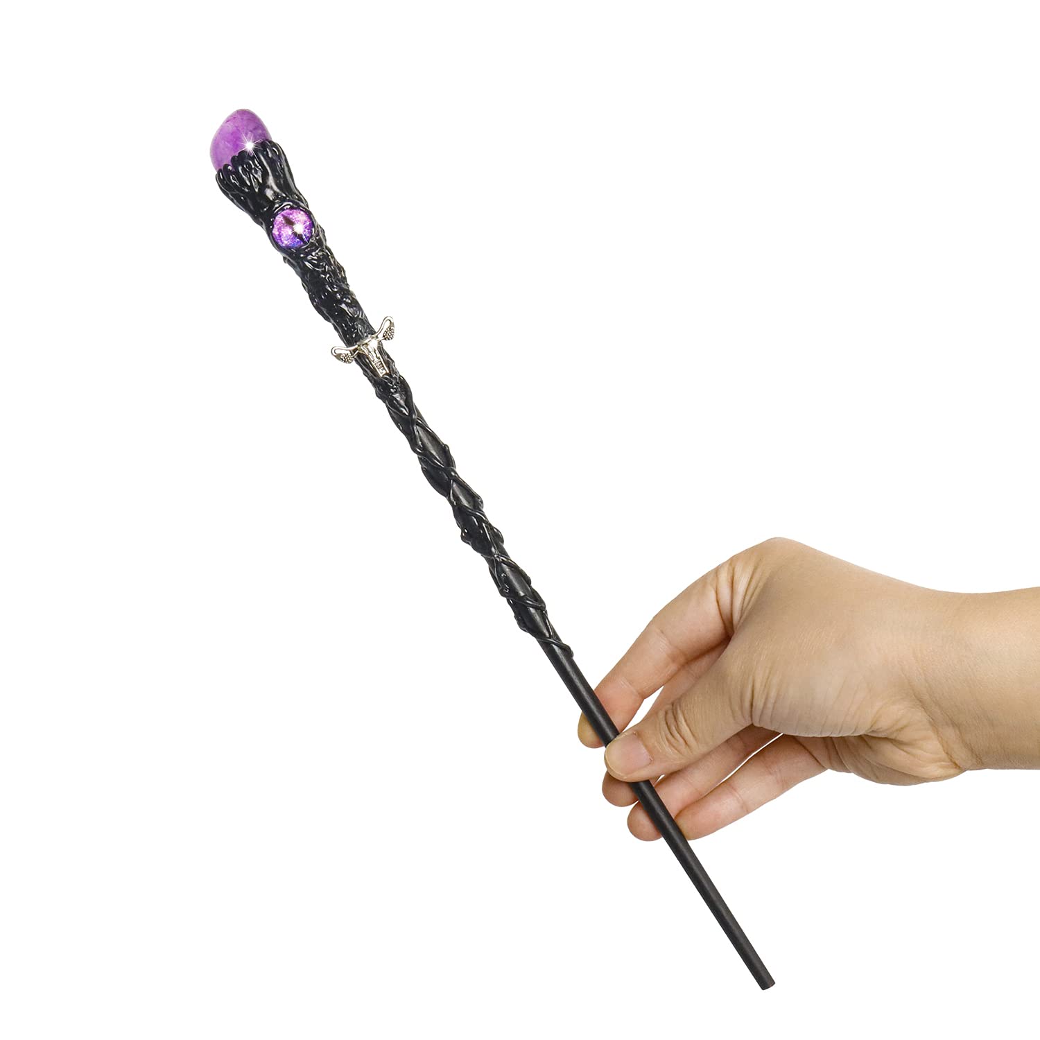 Photo 1 of Rileryan Fine Handcrafted Amethyst Crystal Magic Wand Witch Wizard Wand for Witches and Wizards, C