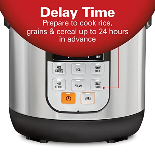 Hamilton Beach Digital Programmable Rice Cooker & Food Steamer, with
