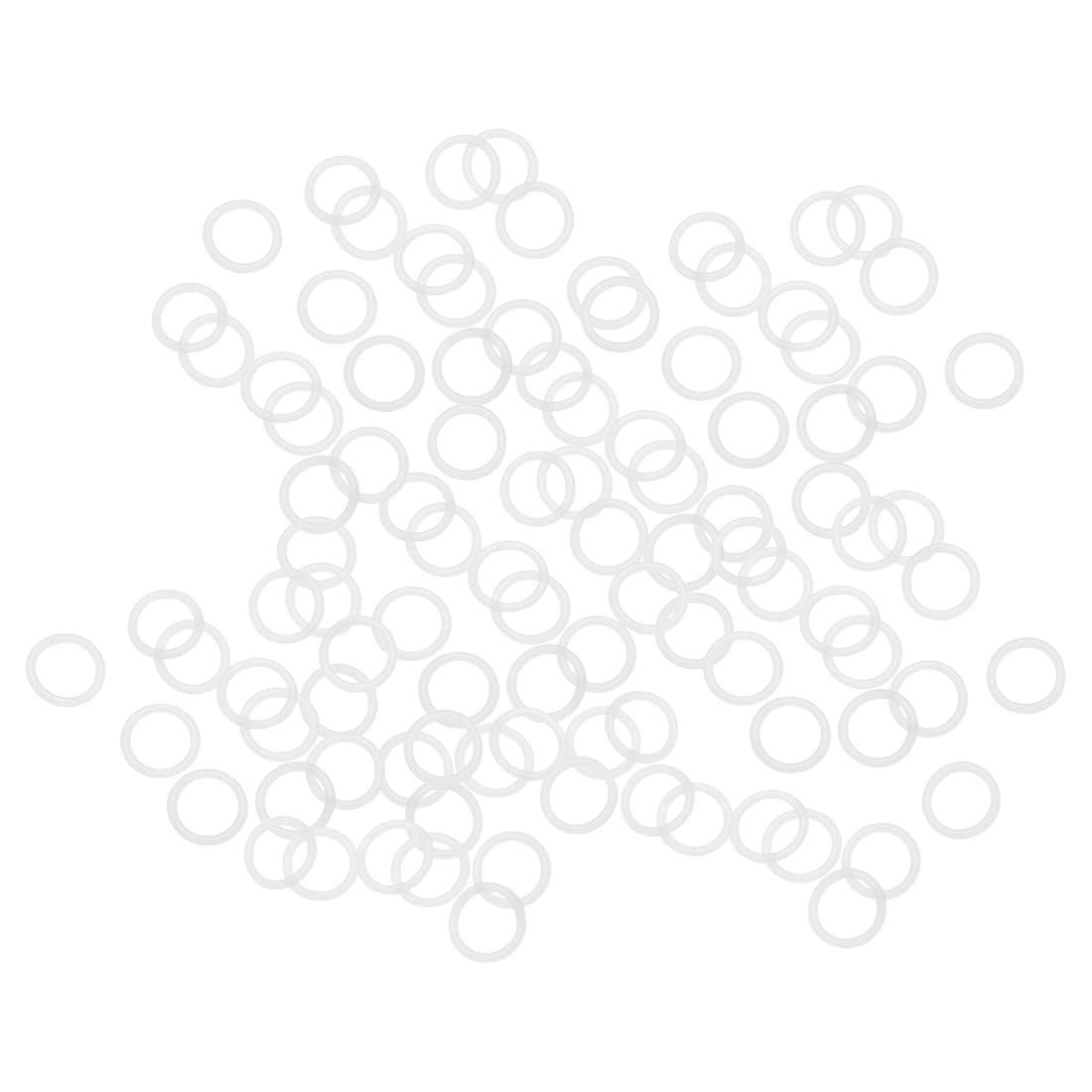 sourcingmap Silicone O-Rings, 12mm OD 8mm ID 1.5mm Width VMQ Seal Gasket for Compressor Valves Pipe Repair, White, Pack of 100