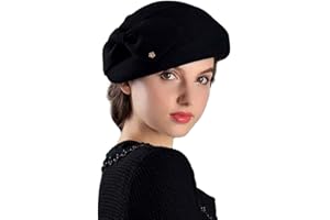 HIMESPORT Women Vintage Bowknot Berets with Beading Autumn Winter French Artist Hat Painter Hats Female Bowler Hat Warm Cap