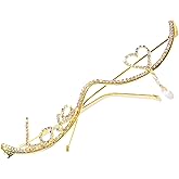 REDDY Elegant Rhinestone Sunglasses - Glittering LetterLove Face Jewelry For Parties & Street - Snap Half Frame, Gold