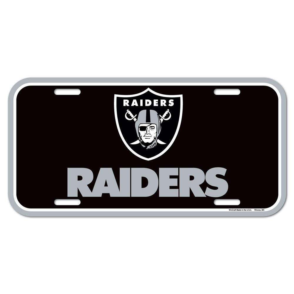 NFL Oakland Raiders License Plate, Team Color, One Size
