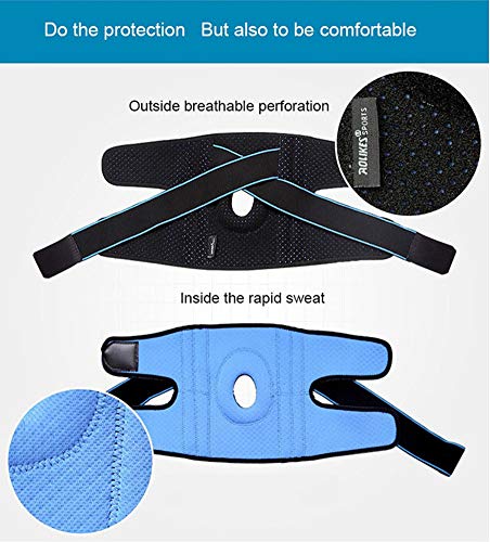 Mcolics Knee Pads Brace Support for Men Women Relieves ACL, LCL, MCL, Meniscus Tear, Arthritis, Patella Tendon, Tendonitis Pain, Running, Workout, Basketball, Sports (Black/Blue) - Thumbnail 3