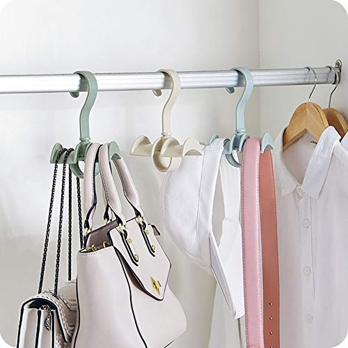 image for LIONWEI LIONWELI Beige Rotating Handbag Hanger Rack Closet Storage Org