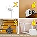 Vmaisi Baby Gate Wall Cup Protector Make Pressure Mounted Safety Gates More Stable - Wall Damage-Free - Fit for Doorway, Door Frame, Baseboard - Work on Dog & Pet Gates (White)