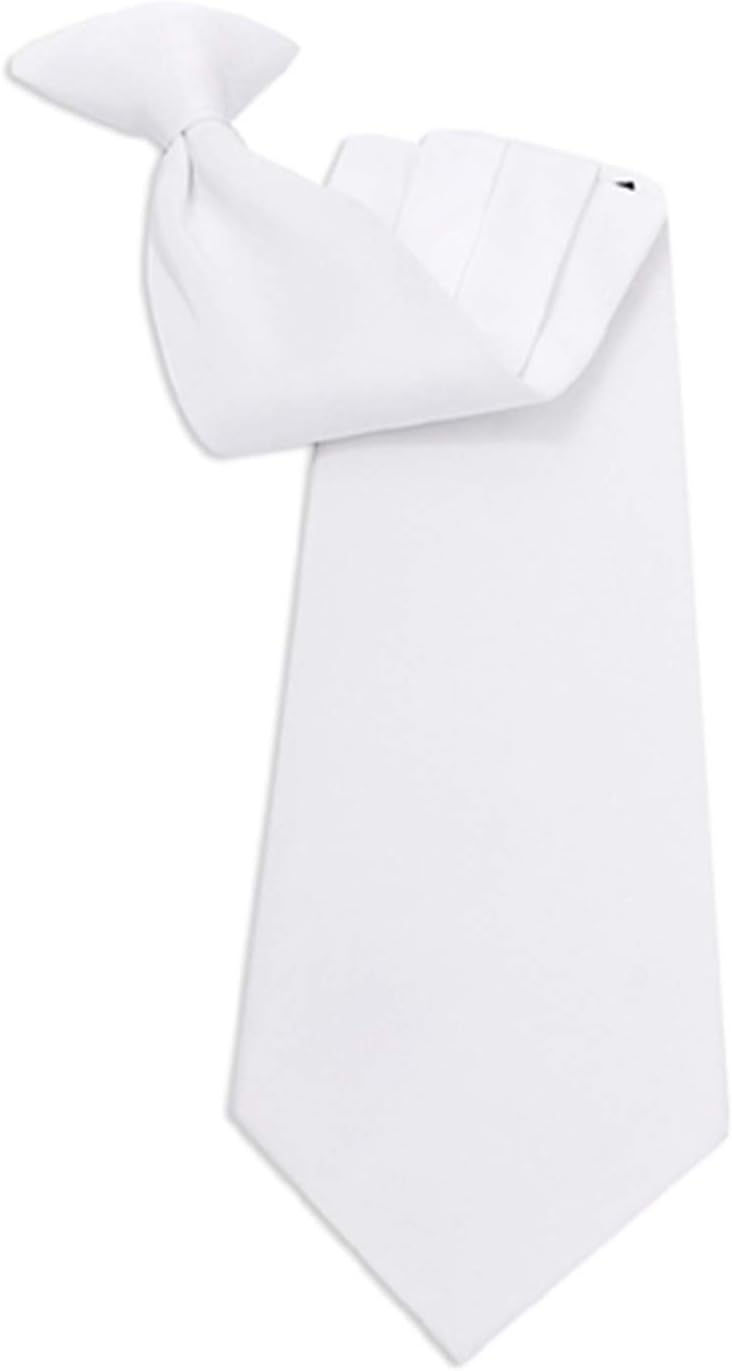 Men's Solid Color 19" Clip On Neck Tie