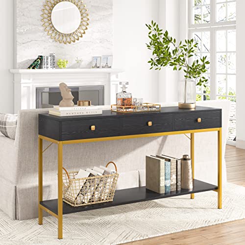 VANOMi Console Table with Drawers, Hallway Wall Table with Storage