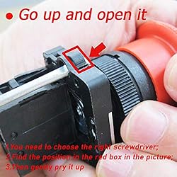 mxuteuk 2pcs 22mm 2 NC Red Mushroom Emergency Stop