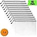JimmLoo Zipper Pouch - 16 Pack Plastic Folders A4 Zipper File Bags Zip Document Pouches File Holders with Zipper Grid Document Folders Travel Storage Bags