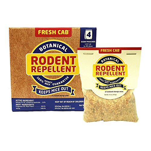 Fresh Cab Botanical Rodent Repellent 24 Scent Pouches - EPA Registered, Keeps Mice Out